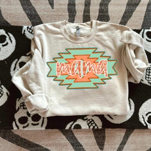 Grunge Western Mama PNG, Motherhood PNG, Tribal, Western, Aztec Digital Design, Shirt Design, Trendy Mama, Popular Motherhood, New, Distress