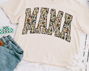 Camo Mama 3 DTF Transfer, Camo, Mama, Mallard, Duck, Hunting, Birthday, Trendy, Kids, Boys, Hunting Bday, Camo