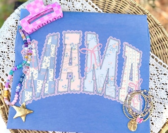 Mama Blue Floral DTF Transfer, Trendy Mama, Motherhood, Ready to Press, Leopard, Floral, Mommy and Me, DTF