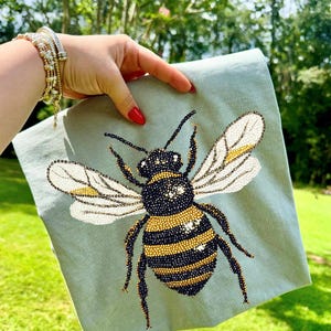 Faux Rhinestone Bee DTF Transfer, Trendy Faux Rhinestone, Animal, Career, Trending DTF, Ready to Press image 1