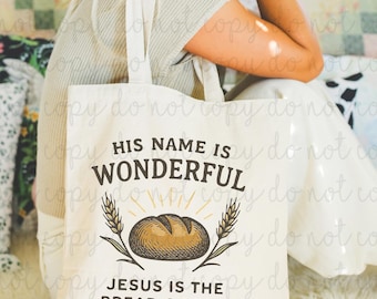 Jesus Is The Bread Of Life DTF Transfer, Trendy Faith, Ready to Press, Heat Transfer, God, Jesus, Religious, Christian, Bible Verse
