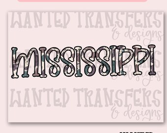 Camo Mississippi Exklusiv Sublimeringsöverföring, Camo State, Distressed, Resor, Trendig Sublimering, Värmeöverföring