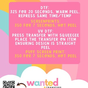 a press release or informational graphic with instructions for UV dye transfer, including details about the press peeling process and the number of repetitions.