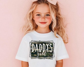 Transferencia DTF Camo Daddy's Girl, Chicas a la moda, Mamás, Niña de papá, Niño a la moda, Transferencia de calor, DTF