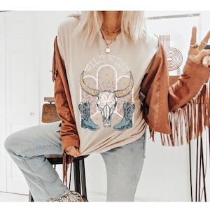 Wild West Cowskull Western DTF Transfer, Western DTF, Trendy, Yeehaw, Wild West, Retro, Boho, Cowgirl, Heat Transfer