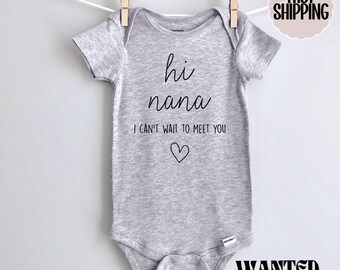 Hi Gigi I Can't Wait To Meet You Bodysuit Funny Rwanda