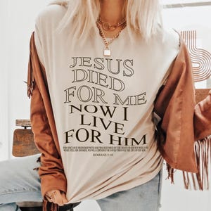 Jezus sterft voor mij, nu leef ik voor hem Geloof DTF-overdracht, trendy geloof, warmteoverdracht, klaar om te drukken, populair, God, religie, Jezus