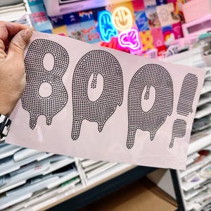 Boo Halloween Spangle Transfer, Trendy Fall, Fall Spangle Transfer, Glitter Transfer, Halloween, Spooky, Boo