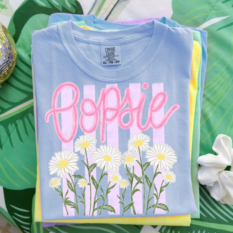 Oopsie Daisy DTF-overdracht, trendy lente, drukklaar, madeliefje, paddenstoel, verzamelaars, warmteoverdracht, trendy lente DTF afbeelding 1