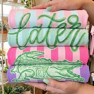 Later Alligator Trendy Summer, Trendy Alligator, Trendy Crocodile, Summer, Cute, Ready to Press image 2