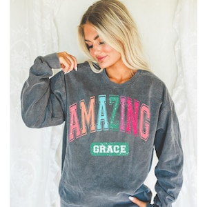 Amazing Grace Faith DTF Transfer, Trendy Faith, Popular, Ready to Press, DTF, Heat Transfer, Retro, Prayer, Jesus, God, New image 1