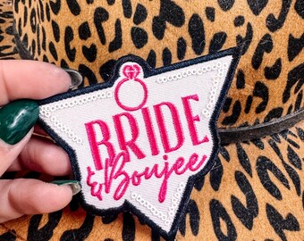Bride & Boujee Hat/Pocket Patch, Trendy Hat Patch, Jacket, Bookbag, Ready to Press, Heat Patch