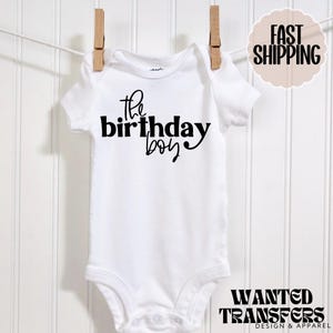 The Birthday Boy Trendy Minimalist Birthday Shirt, Tee, Onesie Birthday Boy, All Ages, Toddler, Youth, Kids Bday, Minimalist image 4