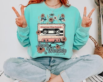 Retro Made to Worship Faith DTF Transfer, Faith, Trendy Faith, Heat Transfer, Ready to Press, Jesus, Made to Worship, Popular Faith