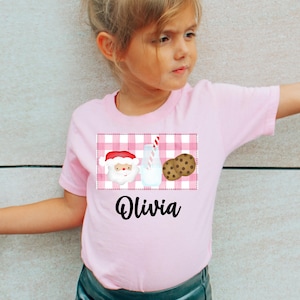 Pink Gingham Christmas Personalized DTF Transfer,Personalized Name, Heat Transfer, Ready to Press, Custom, Christmas, Reindeer, Kids, Youth