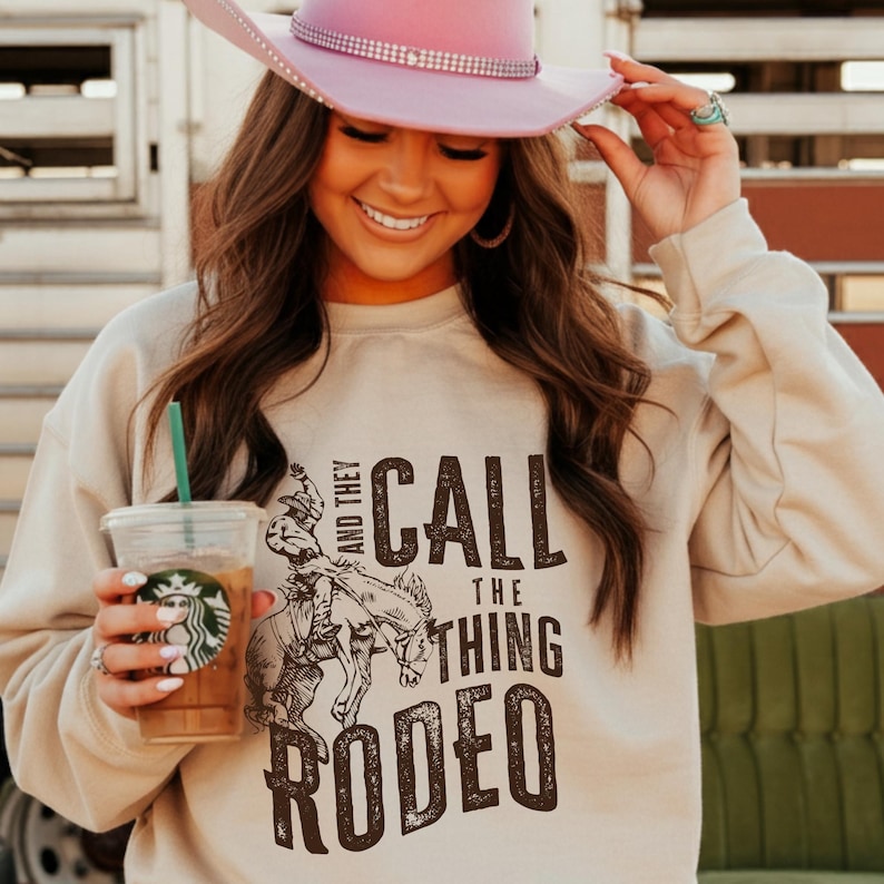 And They Call the Thing Rodeo Western Screen Print Transfer,Trendy Screenprint, New, Popular, Heat Transfer, Rodeo, Cowboy, Heat Transfer image 1
