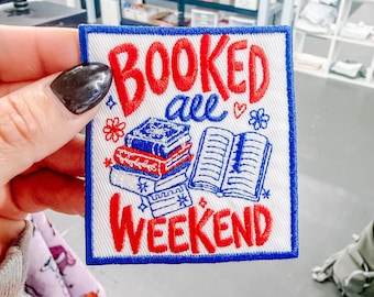 My Weekend is Booked Hat/Pocket Patch, Trendy Hat Patch, Mama, Western, Fishing, Faith, Thanksgiving, Hunting, Bookish