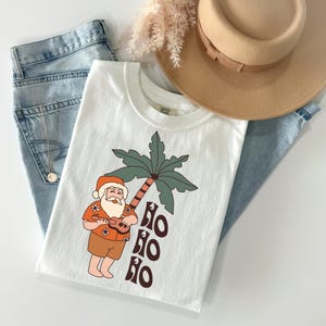 Transfert DTF Père Noël d'été, DTF tendance, transfert à chaud, DTF de Noël