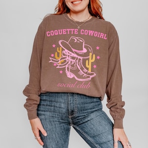 Coquette Cowgirl Social Club DTF Transfer, Western, Howdy, Pressfertig, Cowgirl, Trendy Western, Transfer, DTF