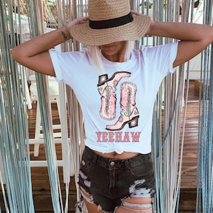 Yeehaw Boots Western DTF Transfer, Cowgirls, Cowboys, Yeehaw, Western, Trendy, Ready to Press, DTF, Transfer