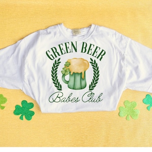 Green Beer Babes Club Saint Patrick&#39;s Day DTF Transfer, Saint Patricks Day, St. Patty, Trendy, Popular, Heat Transfer