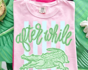 After While Crocodile Trendy Summer, Trendy Alligator, Trendy Crocodile, Summer, Cute, Ready to Press