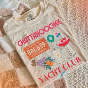 Chattahoochee Yacht Club Summer Western DTF Transfer, Western, Howdy, Ready to Press, Cowgirl, Trendy Western, Transfer, DTF image 1