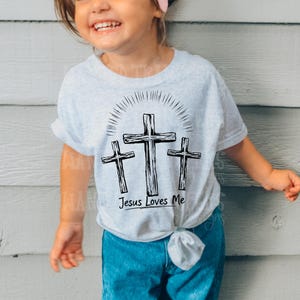 Jesus Loves Me zwart lettertype DTF-overdracht, Trendy Faith DTF, warmteoverdracht, klaar om te drukken, Jezus, christelijk, religieus