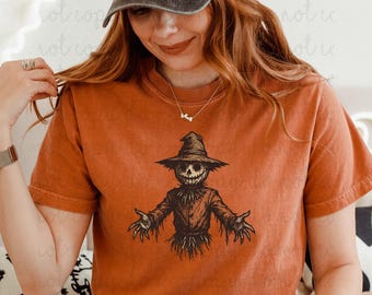 Scarecrow DTF Transfer, Trendy Halloween, Fall, Ready to Press, Heat Transfer, Vintage Halloween, Trick or Treat