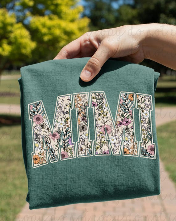 Floral Mimi DTF Transfer, Trendy Family DTF, Family Members, Mother’s Day, Ready to Press, Heat Transfer, DTF