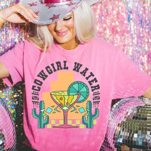 Cowgirl Wasser Western DTF Transfer, Western, bereit zum Pressen, Heat Transfer, Western, Trendy