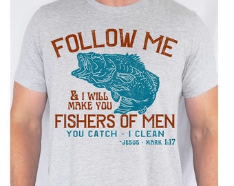 Fishers of Men DTF Transfer, Christian Faith Design, Ready to Press