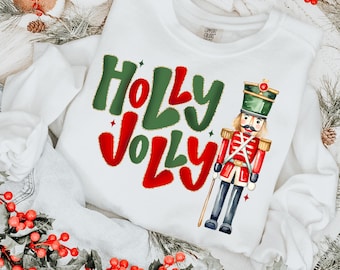Holly Jolly Nutcracker PNG, Christmas PNG, Nutcracker Christmas, XmasDigital Design, Shirt Design, svg, Coquette, Nutcracker, Pink, Preppy