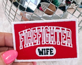 Firefighter Wife Hat/Pocket Patch, Occupation Patch, Bag Patch, Jacket Patch