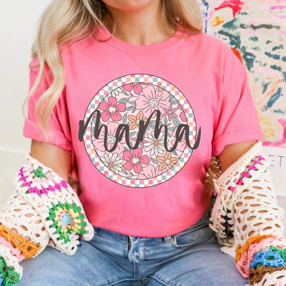 Spring Floral Mama DTF Transfer, Retro Motherhood, Mothers Day, Mama, Happy Mama, Skull, Vintage , Classic Retro