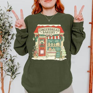 Gingerbread Bakery DTF Transfer, Trendy Christmas, Faith, Jesus, Merry, Ready to Press, DTF, Heat Transfer image 1