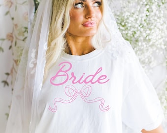 Coquette Bride DTF Transfer, Bride, Bridal, Wedding, Trendy, Bachelorette, Preppy, Bridesmaid, Future Bride, DTF, Ready to Press