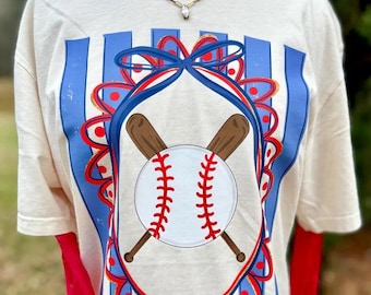 Coquettelijst honkbal DTF-overdracht, trendy honkbal, persklaar, DTF, warmteoverdracht, coquette, homeplate