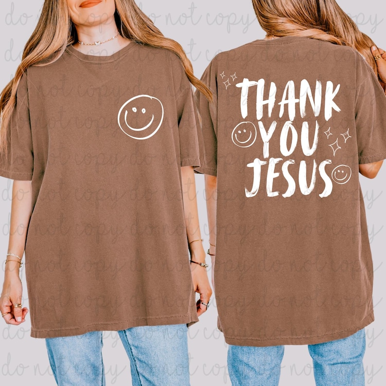 Thank You Jesus PNG Digital Download, PNG, Instant Download, Shirt Design, Faith, Jesus, Valentines image 2
