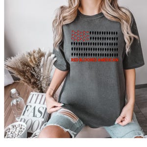 Red Blooded American DTF Transfer, Western DTF, Bauer, Cowboy, Cowgirl, bereit zum Pressen, Heat Transfer, Trendy