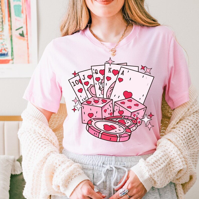 Casino Valentine's DTF Transfer, Vday, Trendy Valentines, Heat Transfer, Ready to Press, DTF image 1