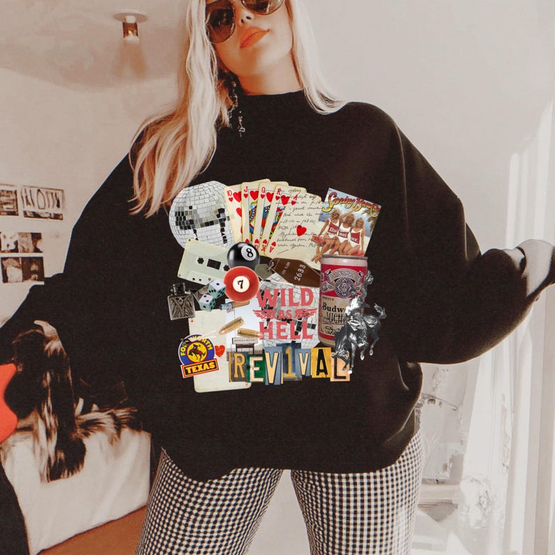 Wild As Hell Revival DTF Transfer, Trendy Music, Country Music, DTF, Ready to Press, Heat Transfer image 1