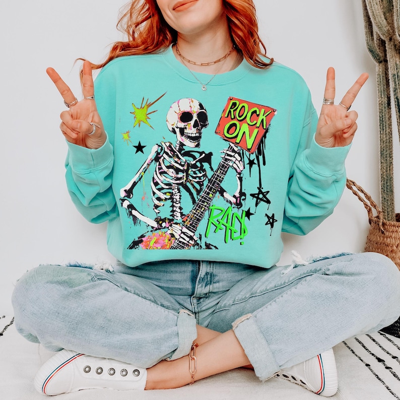 Rock On, Rad Music DTF Transfer, Music DTF, Heat Transfer, Playlist, Jukebox, Rock, Trendy, Popular image 1