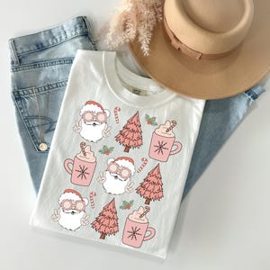 Variété de Noël pour filles DTF TransferTransfert de chaleur, DTF, prêt à presser, Noël rétro, joyeux, joyeux