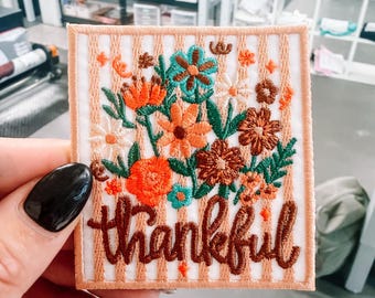 Thankful Hat/Pocket Patch, Trendy Hat Patch, Mama, Western, Fishing, Faith, Thanksgiving, Hunting, Bookish