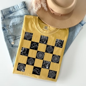 Checkerboard Western Details DTF Transfer,Cowgirl,Punchy,Western,Yeehaw,Howdy,DTF,Bereit zum Pressen,Heat Transfer,Trendy,Beliebt