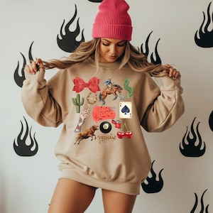 Wild Card Western Collage DTF Transfer, Western, Cowgirl, Cowboy, DTF, bereit zum Pressen, Heat Transfer, Cowgirl Boots, Trendy