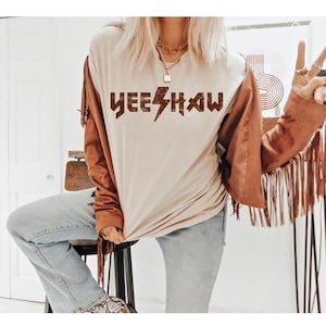 Distressed Yeehaw Western DTF Transfer, Cowgirls, Cowboys, Yeehaw, Western, Trendy, Ready to Press, DTF, Transfer