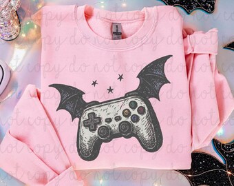 Bat Controller DTF Transfer, Trendy Halloween, Fall, Ready to Press, Heat Transfer, Vintage Halloween, Trick or Treat