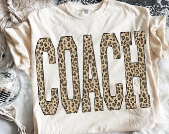 Leopard Varsity Coach DTF Transfer, Trendy Teacher, Leopard Teacher, Ready to Press, School Teacher, New, Commercial, School Teacher